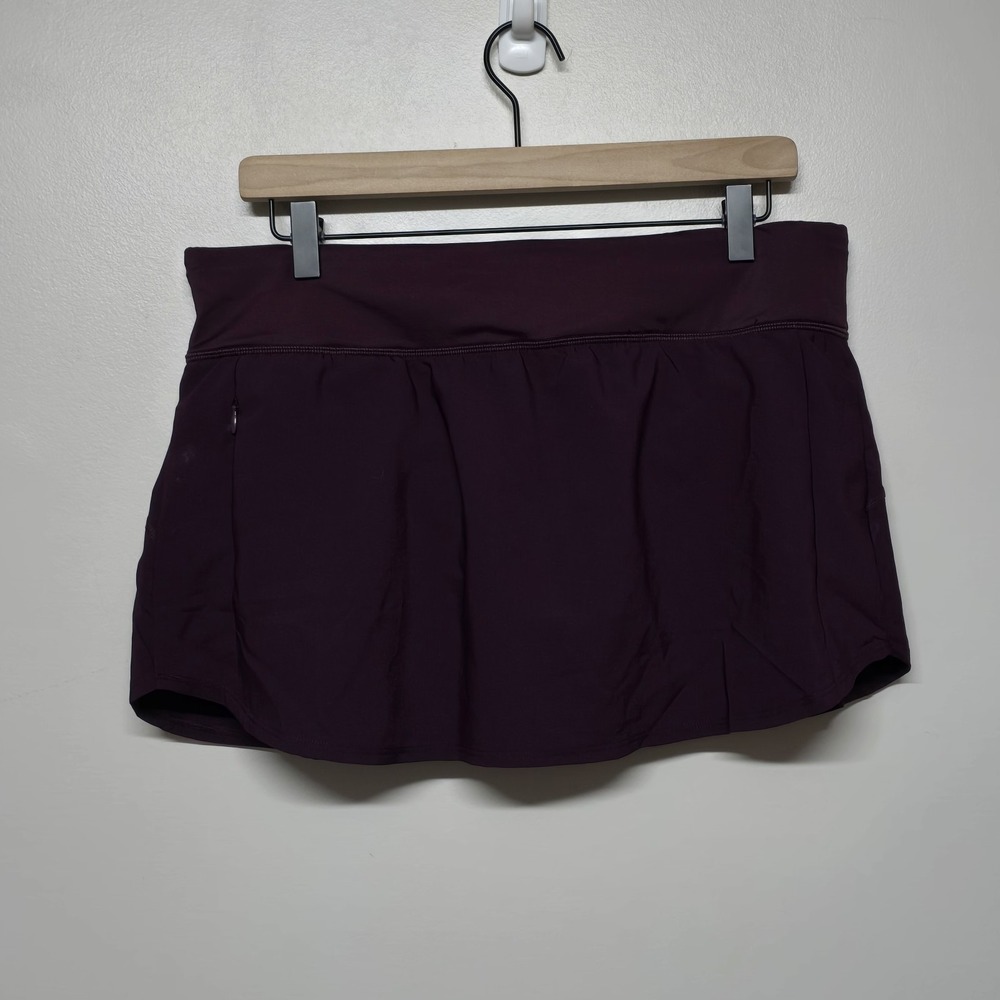 Title Nine‎ Purple Athletic Skort Large Built-In Shorts Pocket Tennis Pickleball